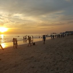 Boracay sunset in White sand beach