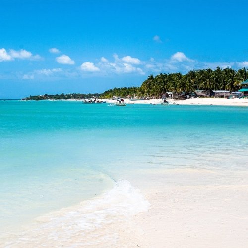 Bantayan Island White sand clear blue water