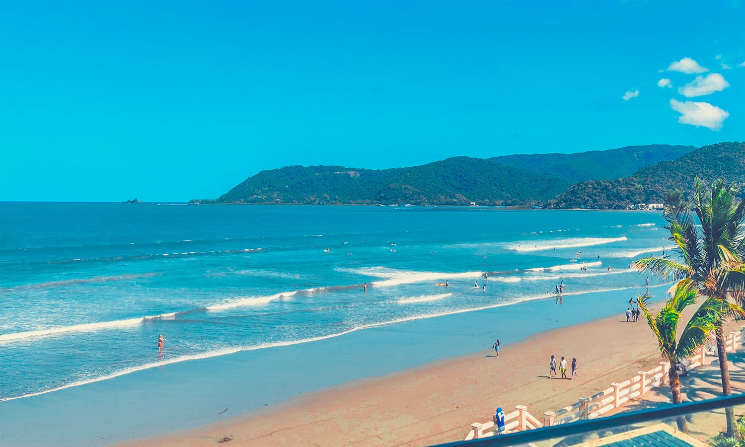 Surfing spot in Sabang Beach Baler