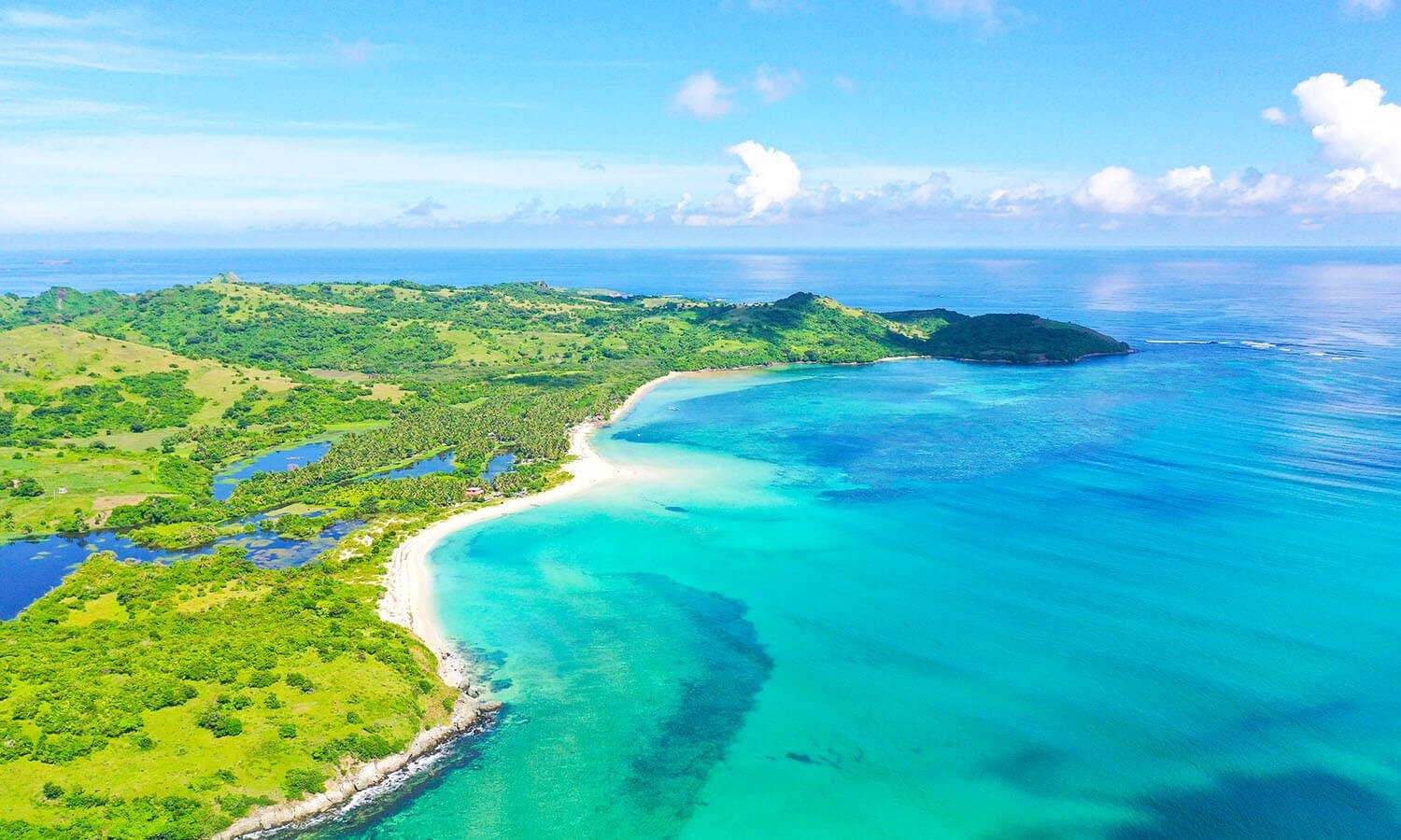 Caramoan island beach aerial view