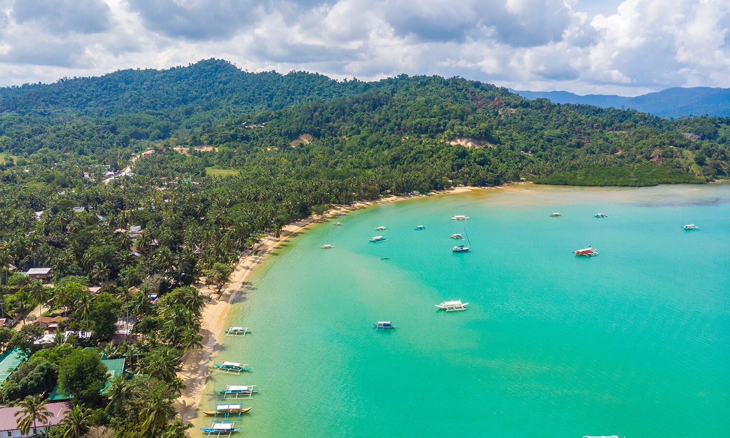 Aerial view of Port Barton Beach