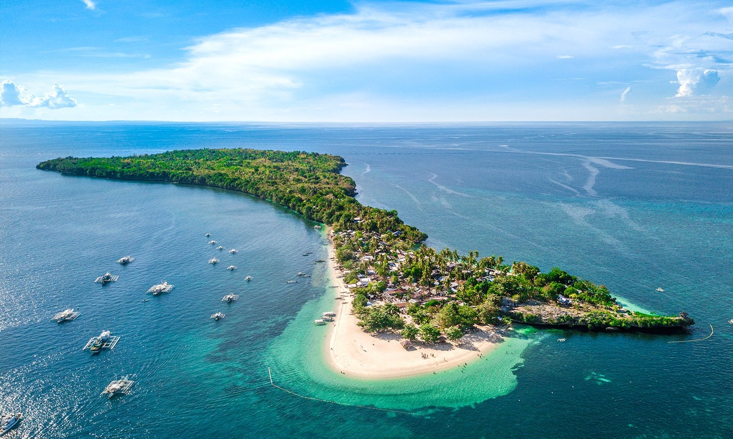 Aerial View of Tulang Diot Island, Camotes