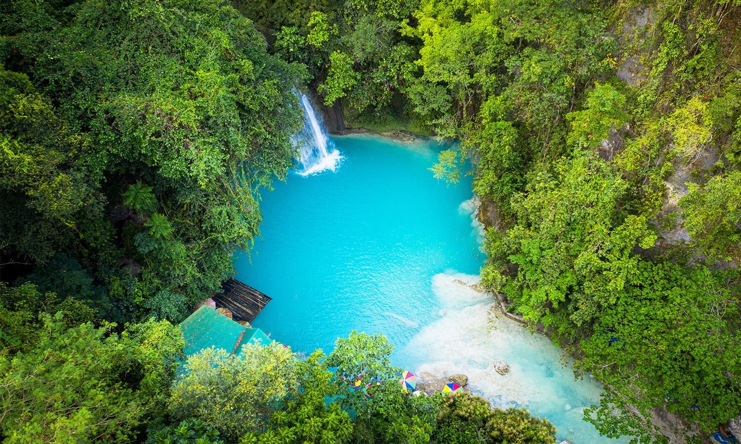 Kawasan Falls aerial view