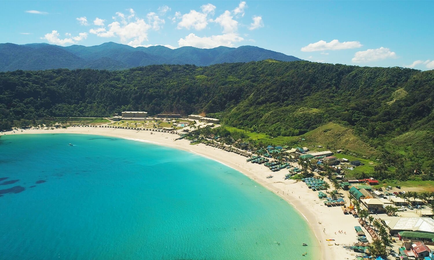 Pagudpud beach blue sea aerial view