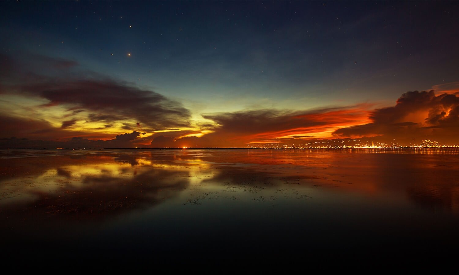 Sunset sky over Mactan Island