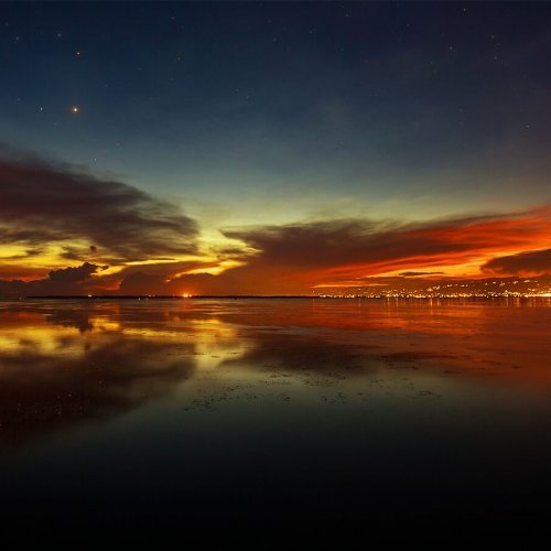 Sunset sky over Mactan Island