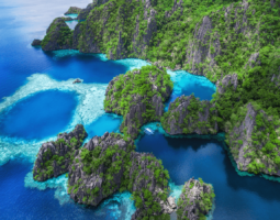 Aerial view Twin Lagoon