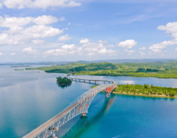 San Juanico Bridge aerial view