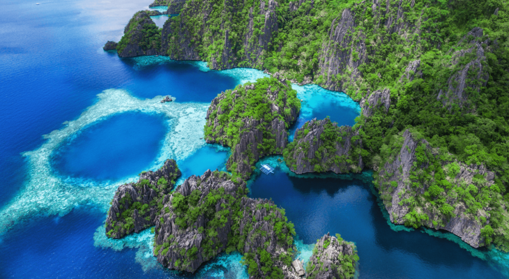 Aerial view Twin Lagoon