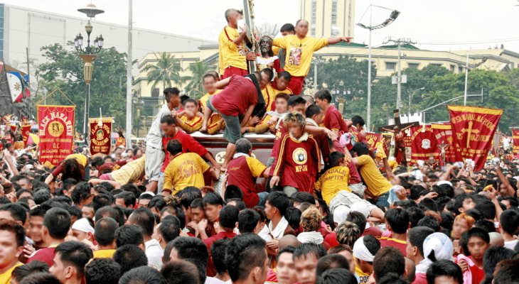 Devotees celebrate the Feast of The Black Nazarene